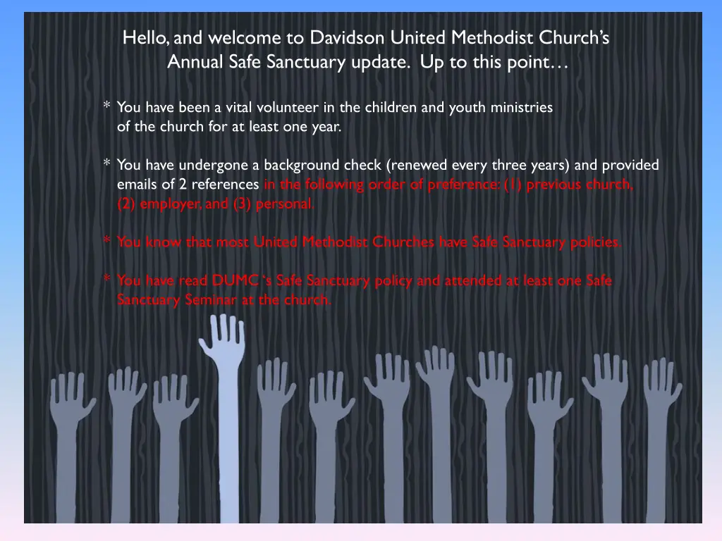 hello and welcome to davidson united methodist