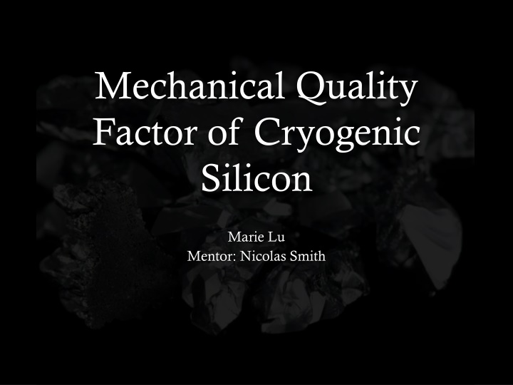 mechanical quality factor of cryogenic silicon