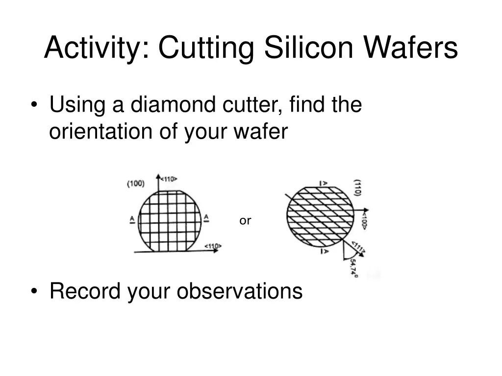 activity cutting silicon wafers 3