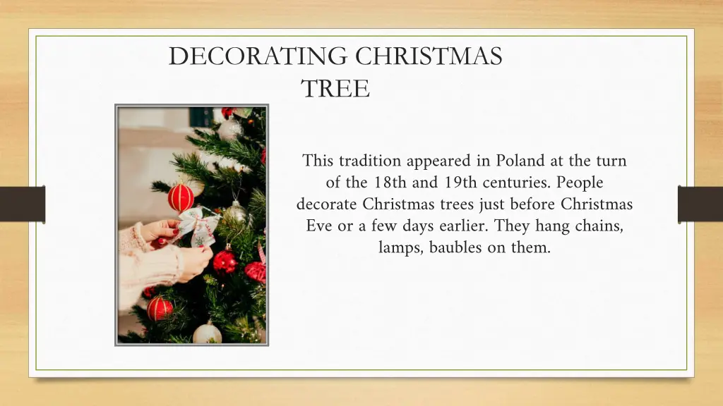 decorating christmas tree