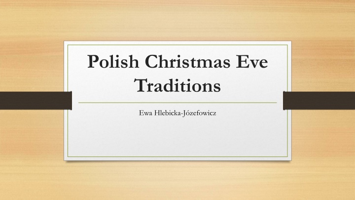 polish christmas eve traditions