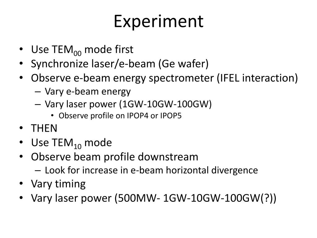 experiment