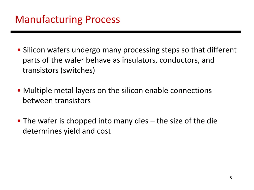 manufacturing process