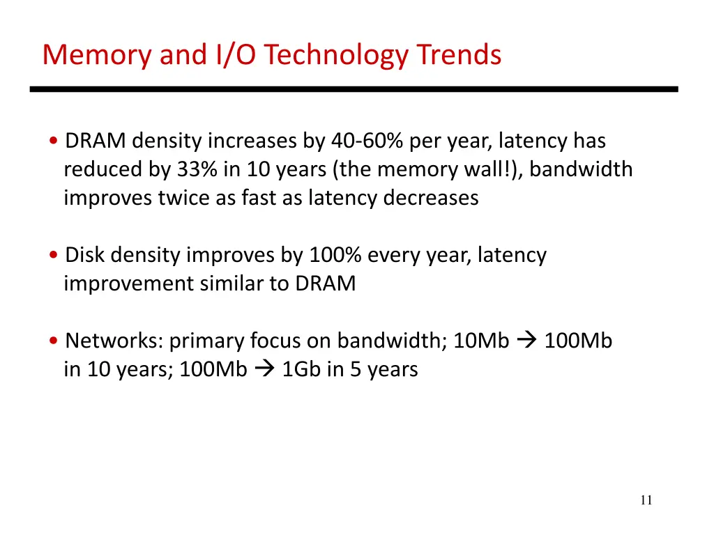 memory and i o technology trends