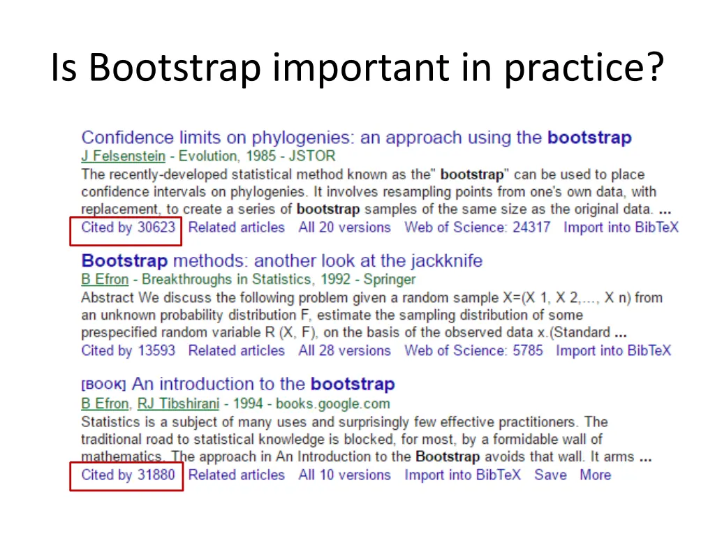 is bootstrap important in practice