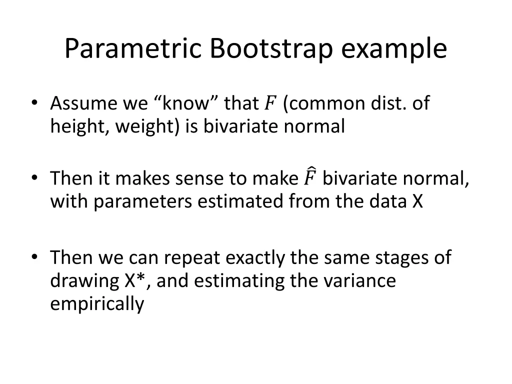 parametric bootstrap example