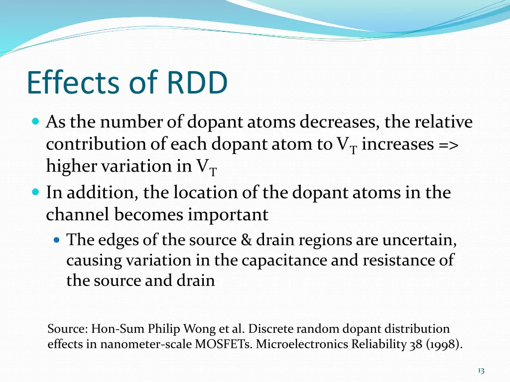 effects of rdd