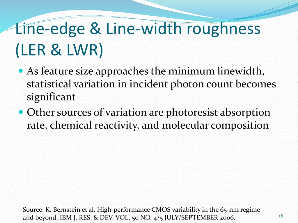 line edge line width roughness ler lwr 1