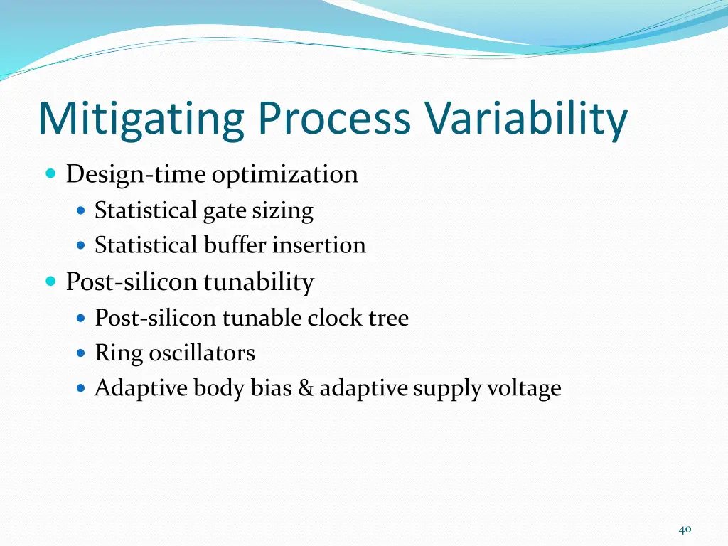 mitigating process variability