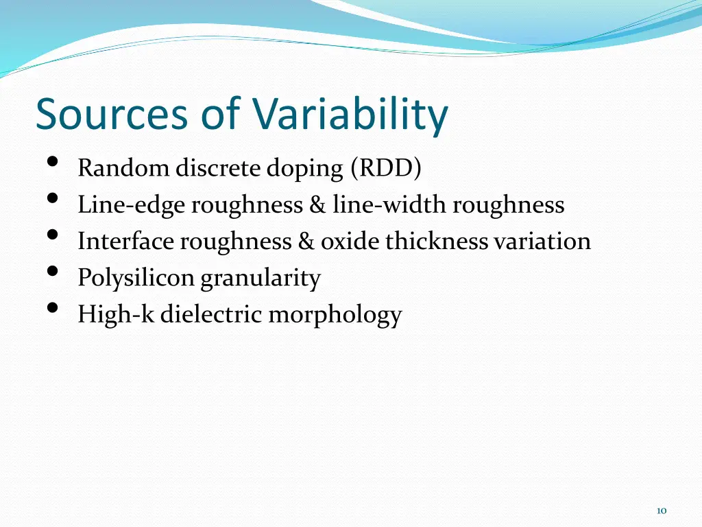 sources of variability random discrete doping