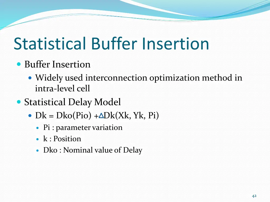 statistical buffer insertion