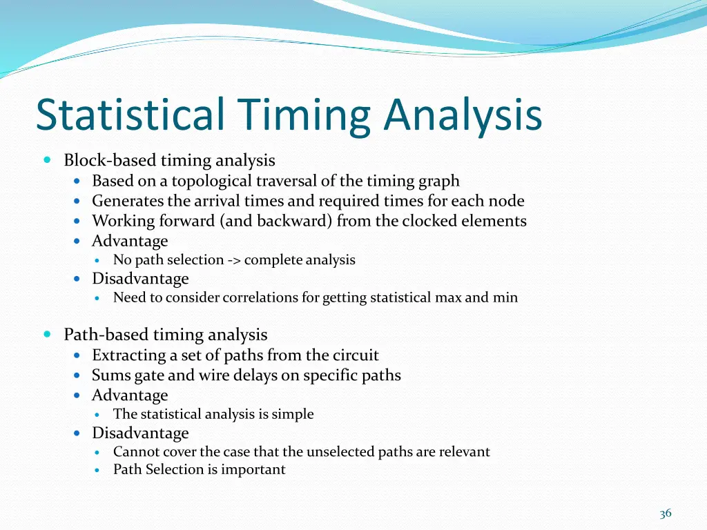 statistical timing analysis 2