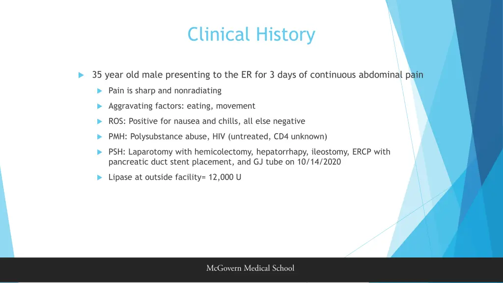 clinical history