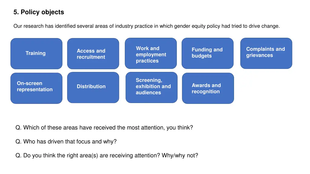 5 policy objects