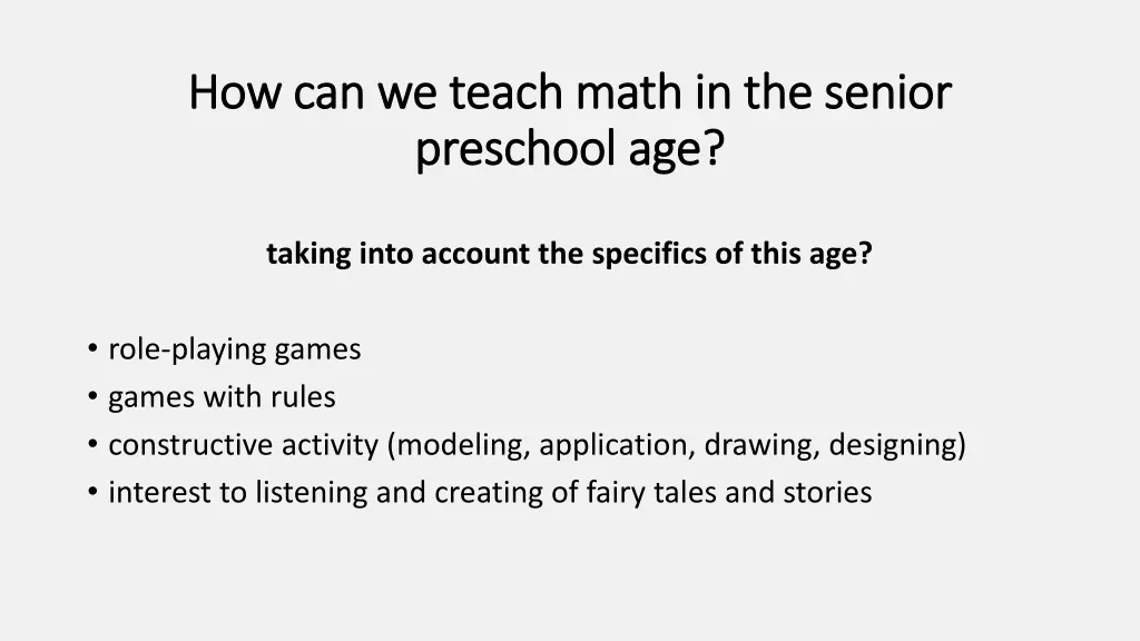 how can we teach math in the senior