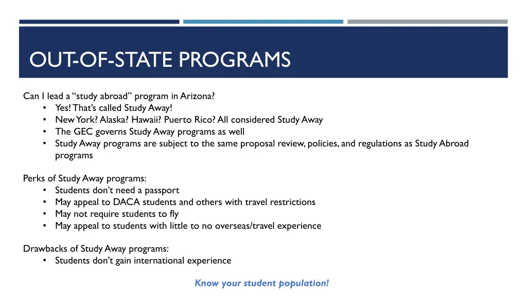 out of state programs