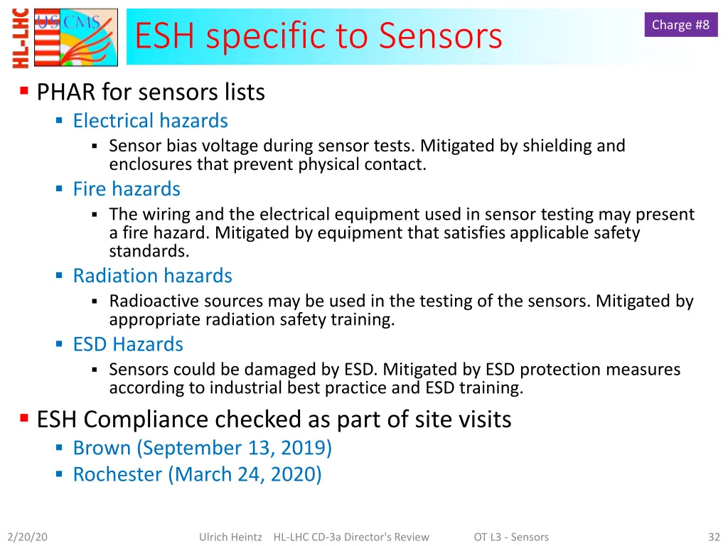 esh specific to sensors