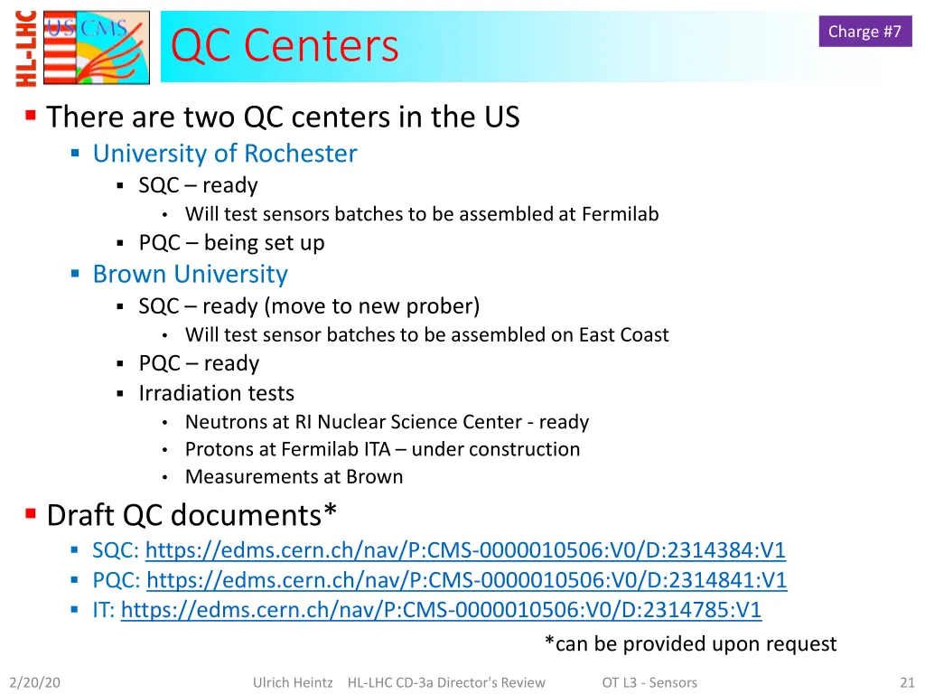 qc centers