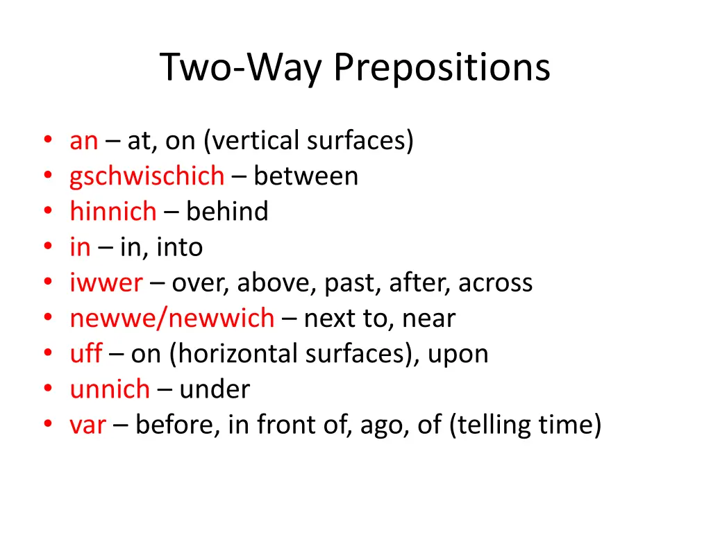 two way prepositions 1