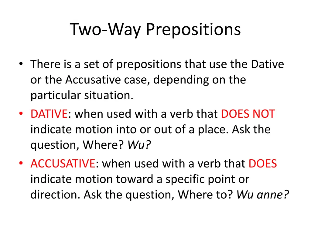 two way prepositions