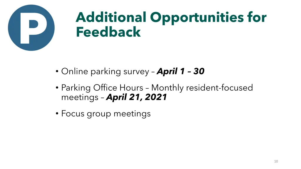 additional opportunities for feedback