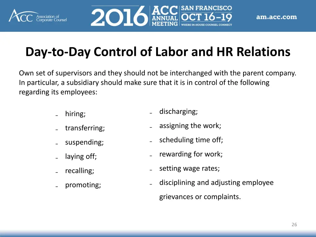 day to day control of labor and hr relations 2