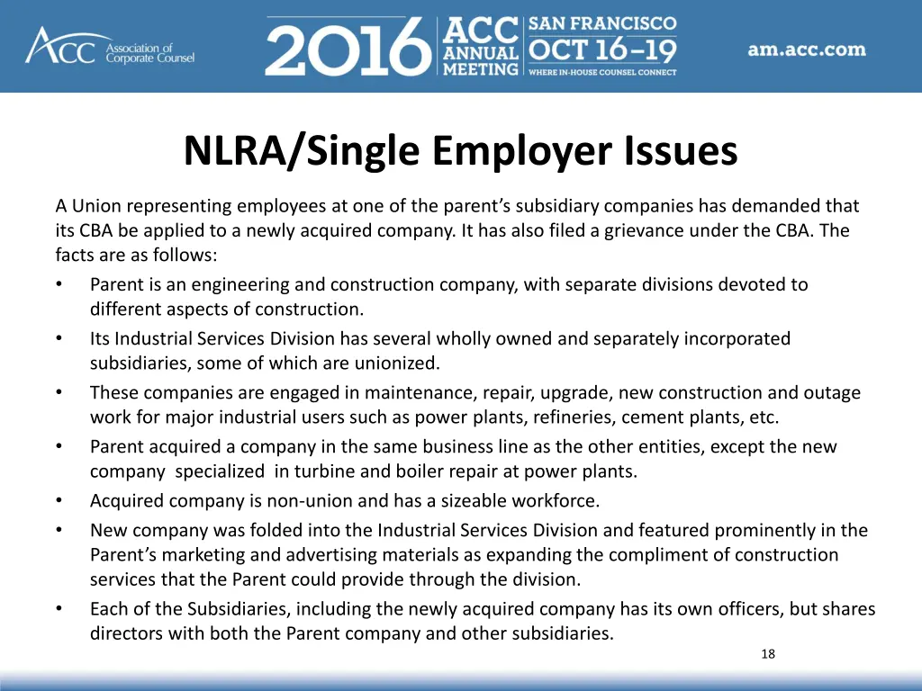 nlra single employer issues