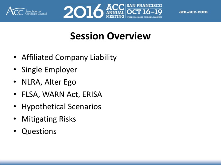 session overview