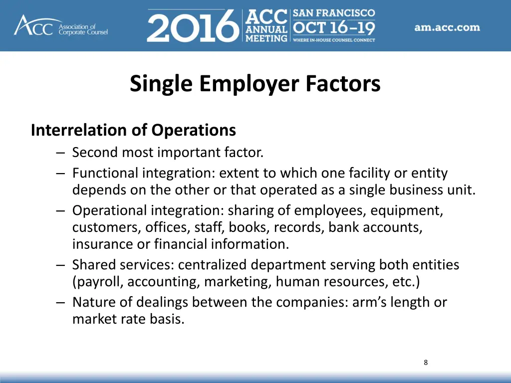 single employer factors 1