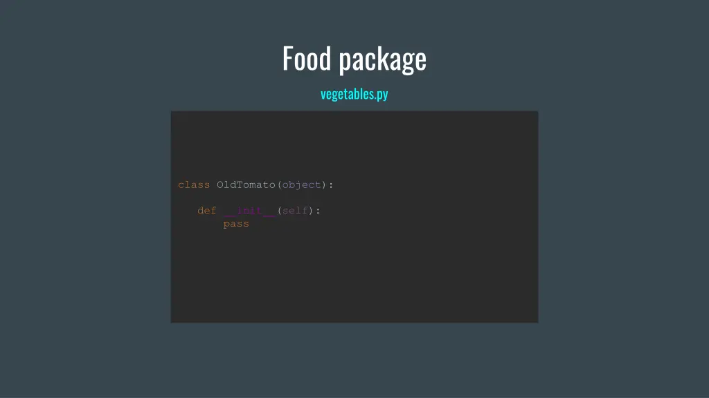 food package vegetables py