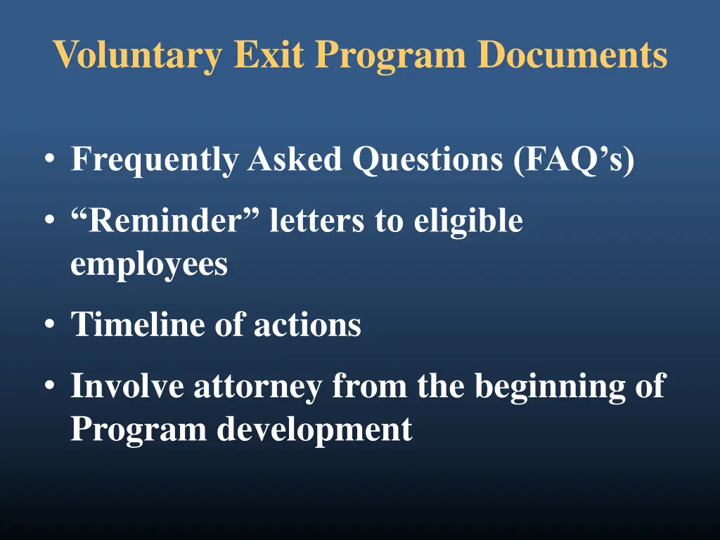 voluntary exit program documents 1