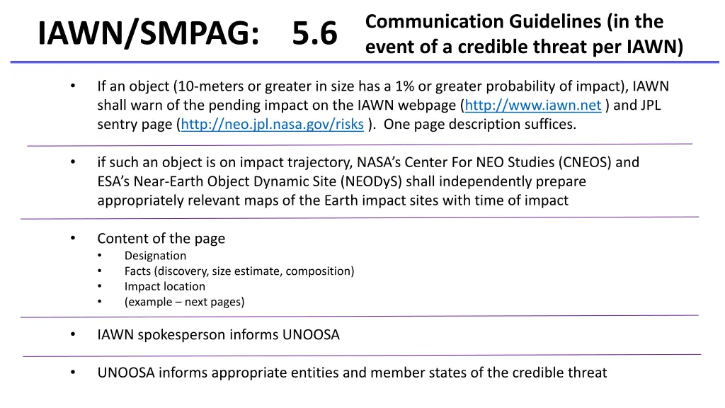 communication guidelines in the event