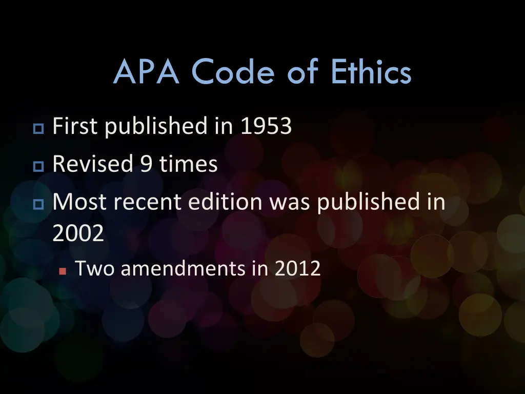 apa code of ethics