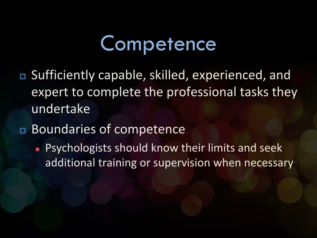 competence