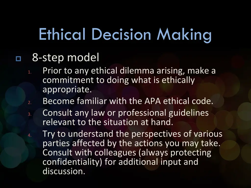 ethical decision making