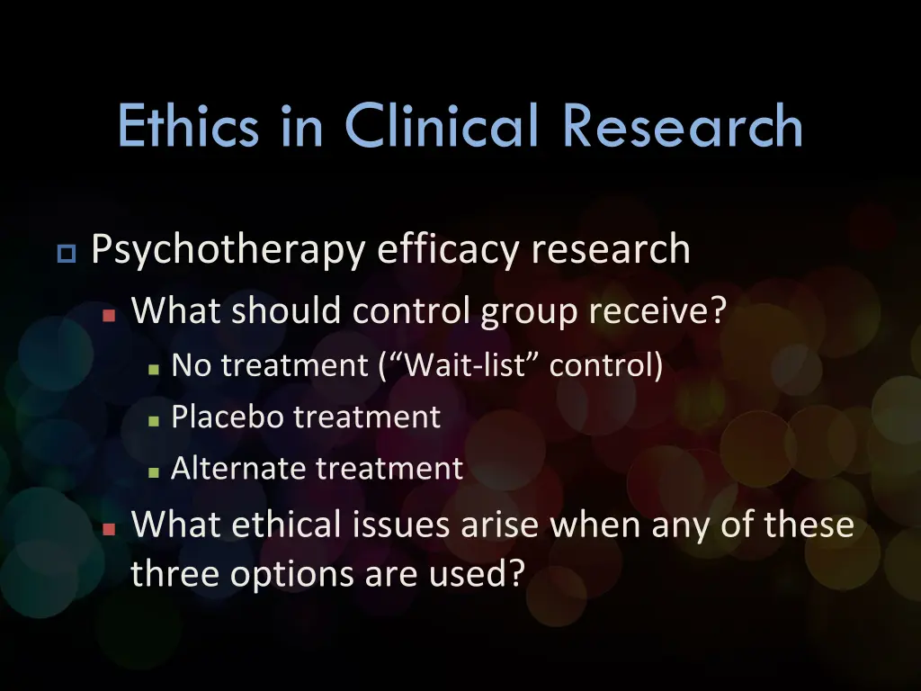 ethics in clinical research