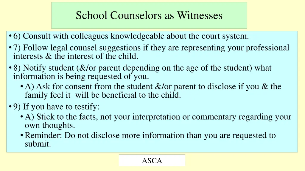 school counselors as witnesses 1