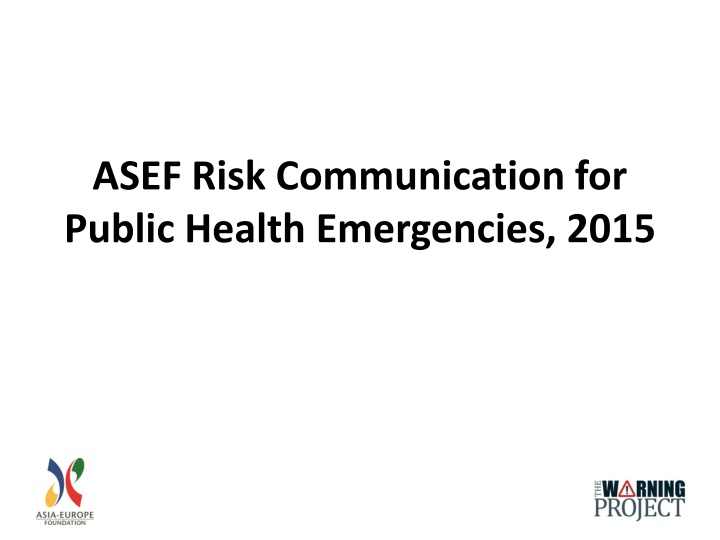 asef risk communication for public health