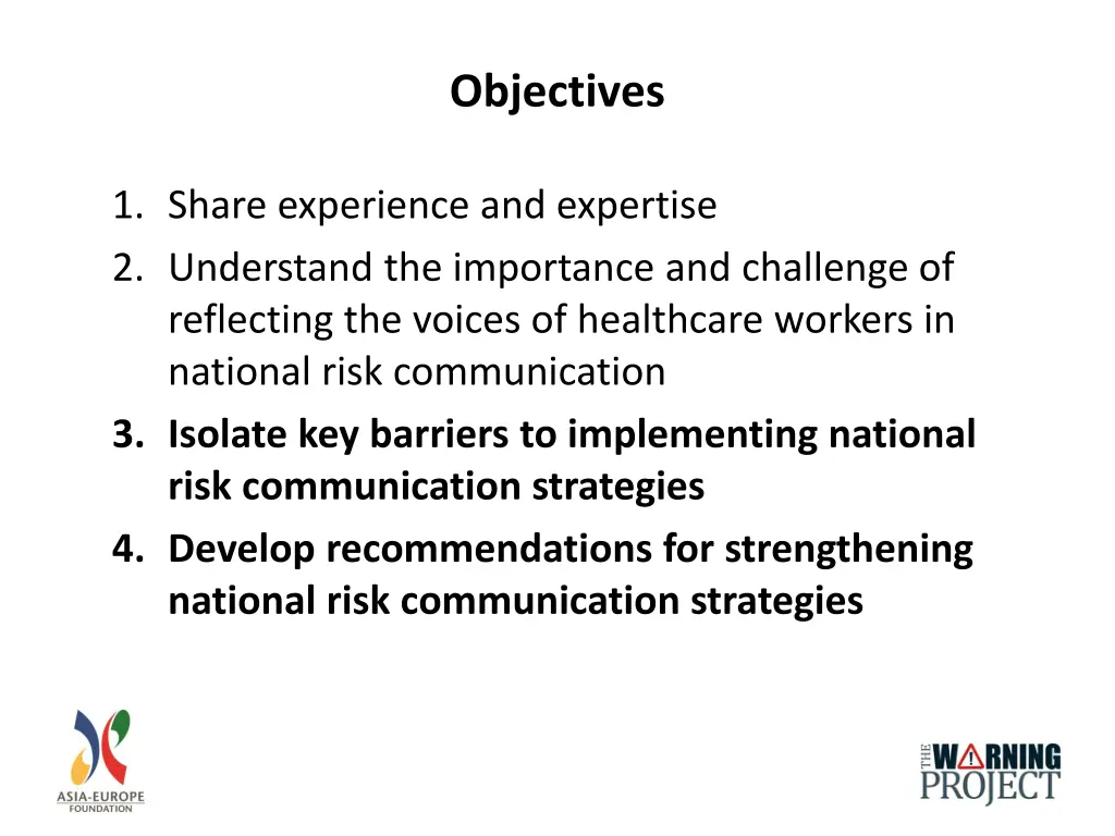 objectives