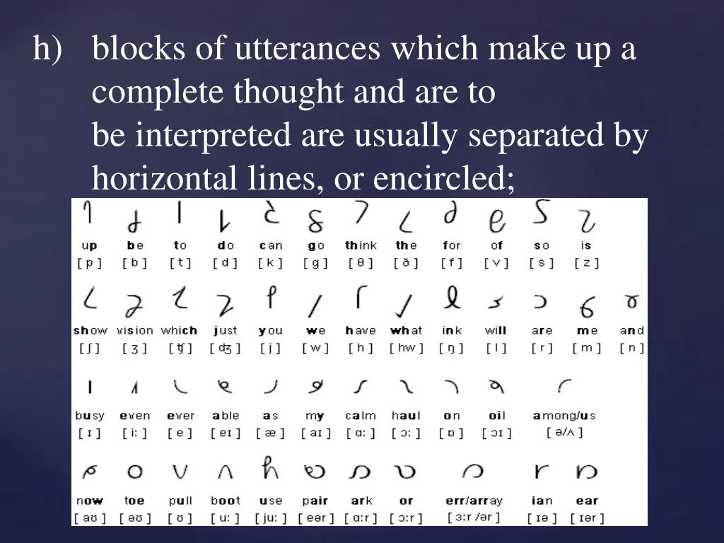 h blocks of utterances which make up a complete