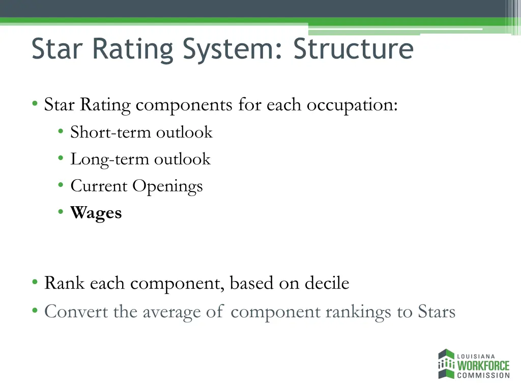 star rating system structure