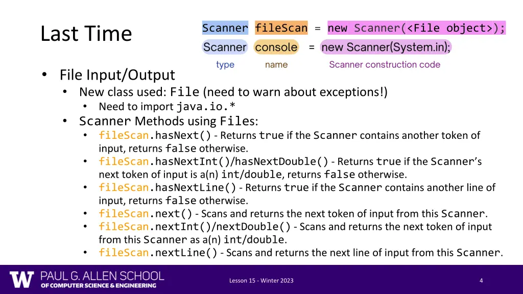 scanner filescan new scanner file object