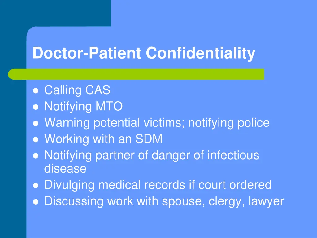 doctor patient confidentiality