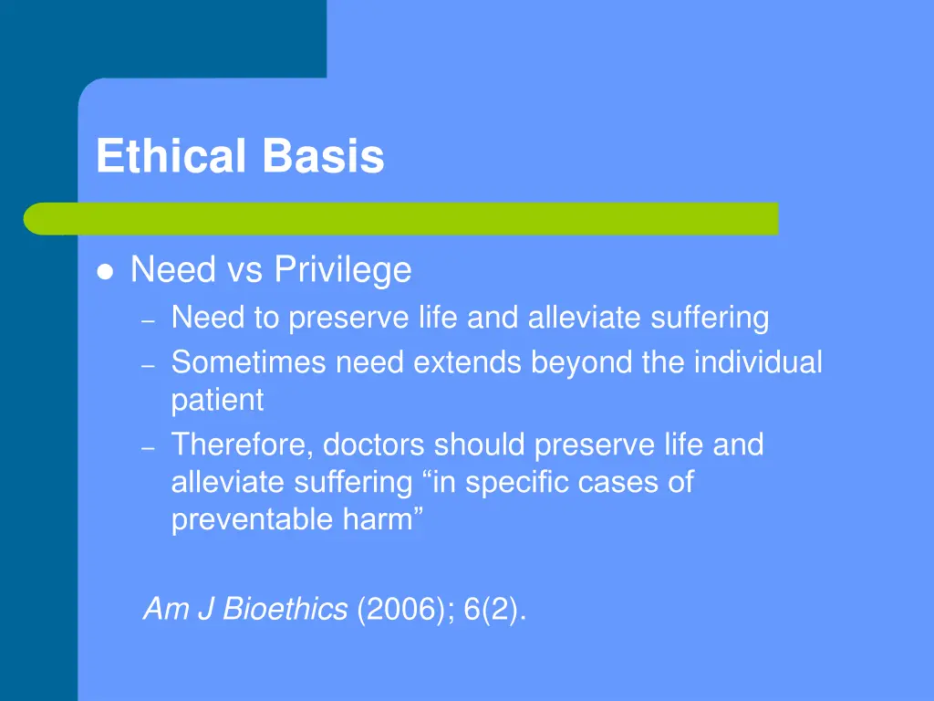 ethical basis