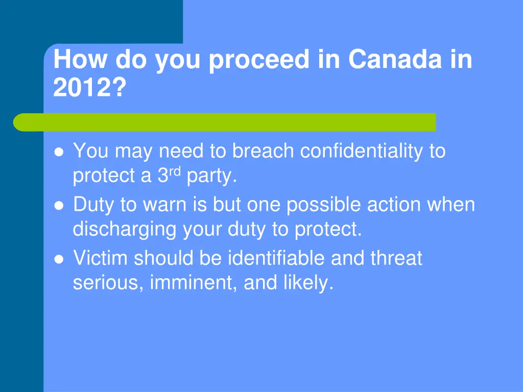 how do you proceed in canada in 2012