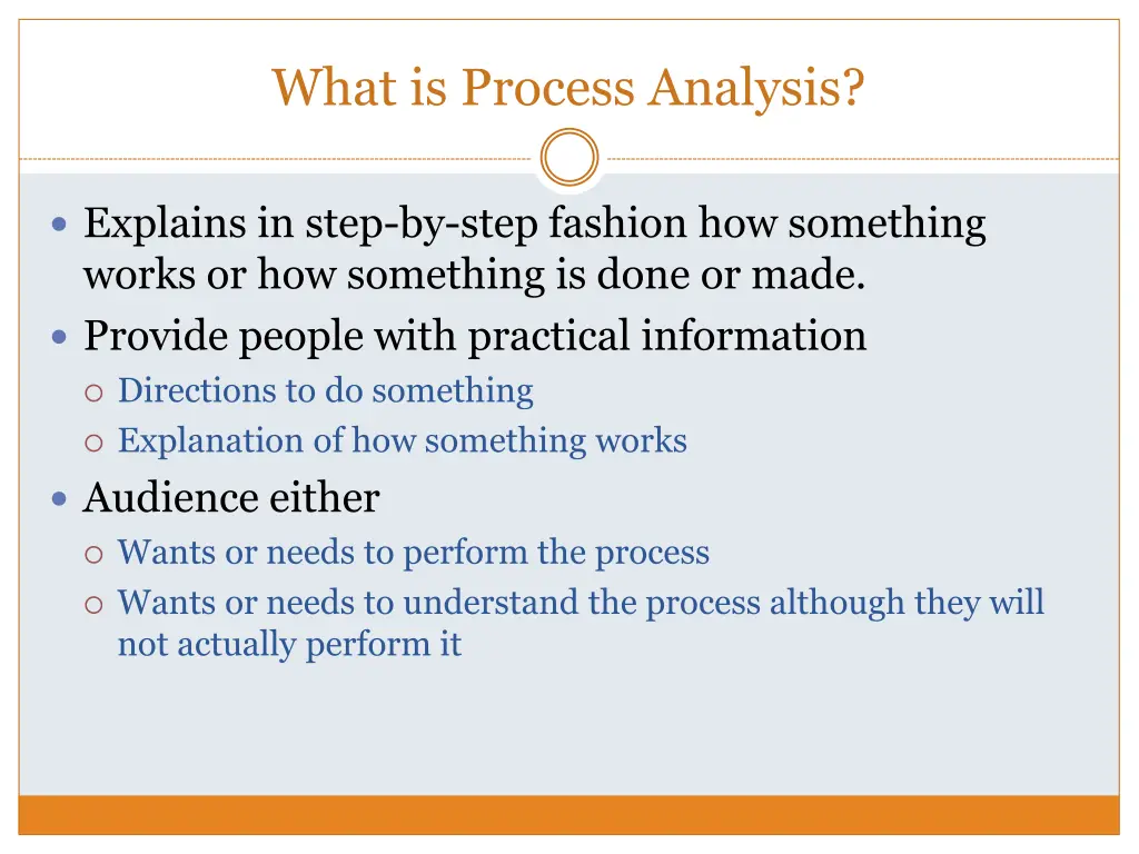 what is process analysis