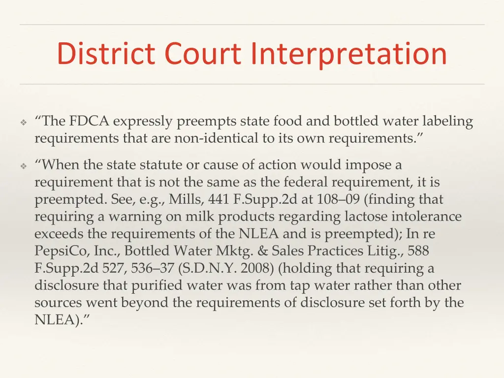 district court interpretation