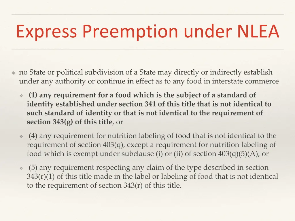 express preemption under nlea