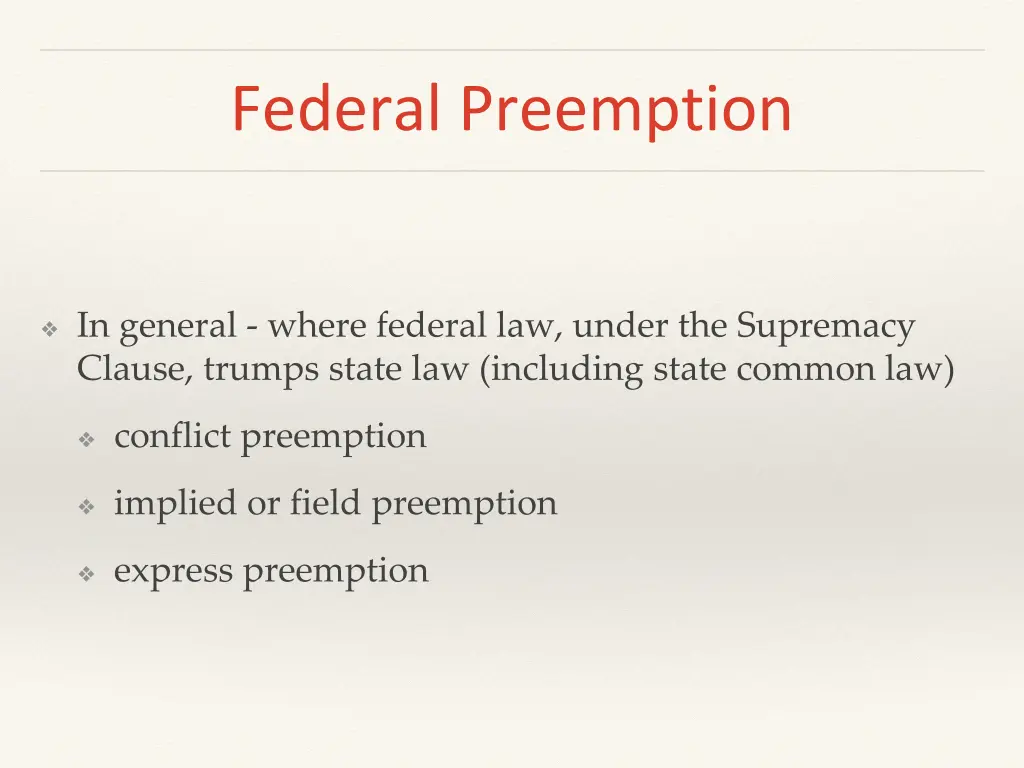 federal preemption