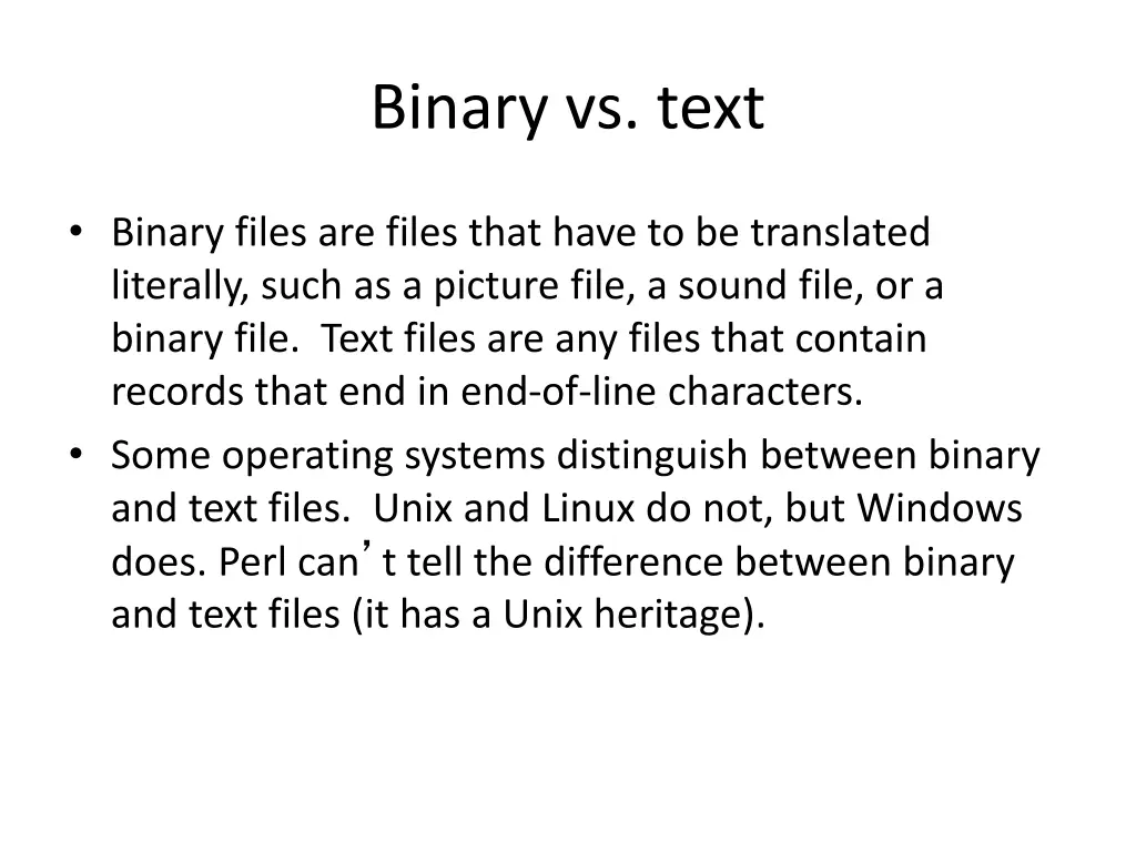 binary vs text